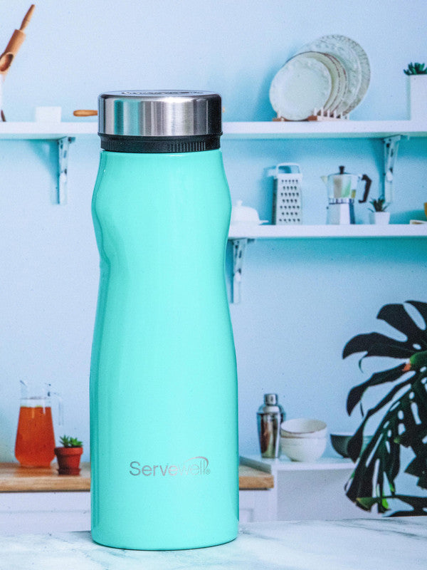 Servewell 1 pc Congo - SS Single Wall Fridge Bottle 1000 ml - Sea Green