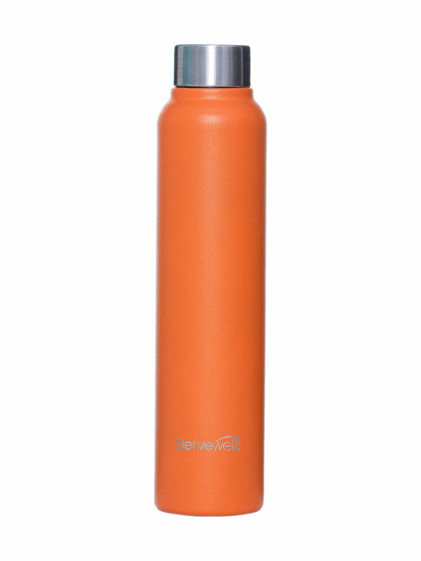 Servewell 1 pc Sleek - SS Single Wall Bottle 600 ml - Sunset Orange