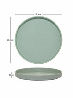 Servewell Thali Small Plate (Set of 4pcs) - Dots Green