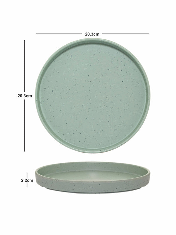 Servewell Thali Small Plate (Set of 4pcs) - Dots Green