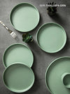 Servewell Thali Small Plate (Set of 4pcs) - Dots Green