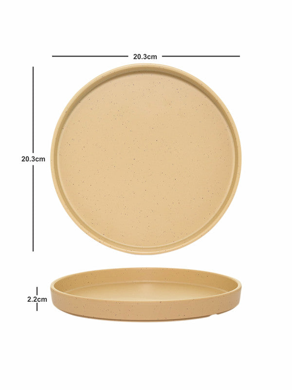 Servewell Thali Small Plate (Set of 4pcs) - Dots Yellow