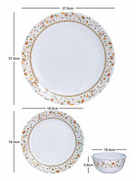 Servewell Dinner Set 12pcs Urmi - Filigree (Set of 4pcs Dinner Plate, 4pcs Side Plate & 4pcs Veg. Bowl)