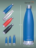 Servewell 1 pc Indus - SS Vacuum Bottle 1000 ml - Imperial Blue