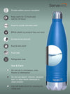 Servewell 1 pc Indus - SS Vacuum Bottle 1000 ml - Imperial Blue