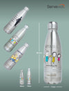 Servewell Indus - 500ml (HappineSS Is...) Steel SS Vacuum Bottle  (Set of 1pcs)