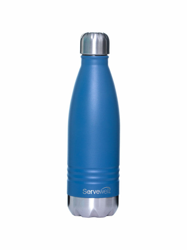 Servewell 1 pc Indus - SS Vacuum Bottle 500 ml - Imperial Blue