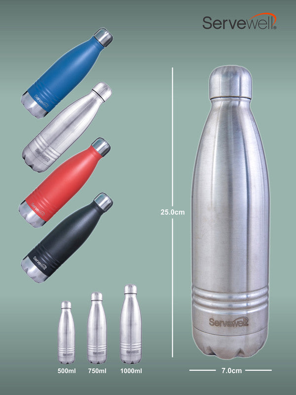 Servewell 1 pc Indus - SS Vacuum Bottle 500 ml - Steel