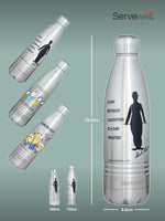 Servewell Indus - 750ml (Charlie Chaplin) Steel SS Vacuum Bottle  (Set of 1pcs)