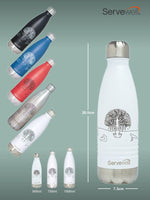 Servewell Indus - 500ml (Yoga) White SS Vacuum Bottle  (Set of 1pcs)