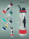 Servewell Thunder - 725ml (Charlie Chapline) Red SS Vacuum Bottle  (Set of 1pcs)