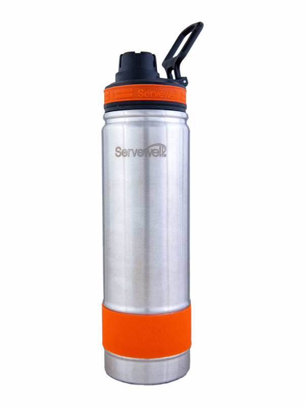 Servewell 1 pc Thunder - SS Vacuum Bottle 725 ml - Sunset Orange