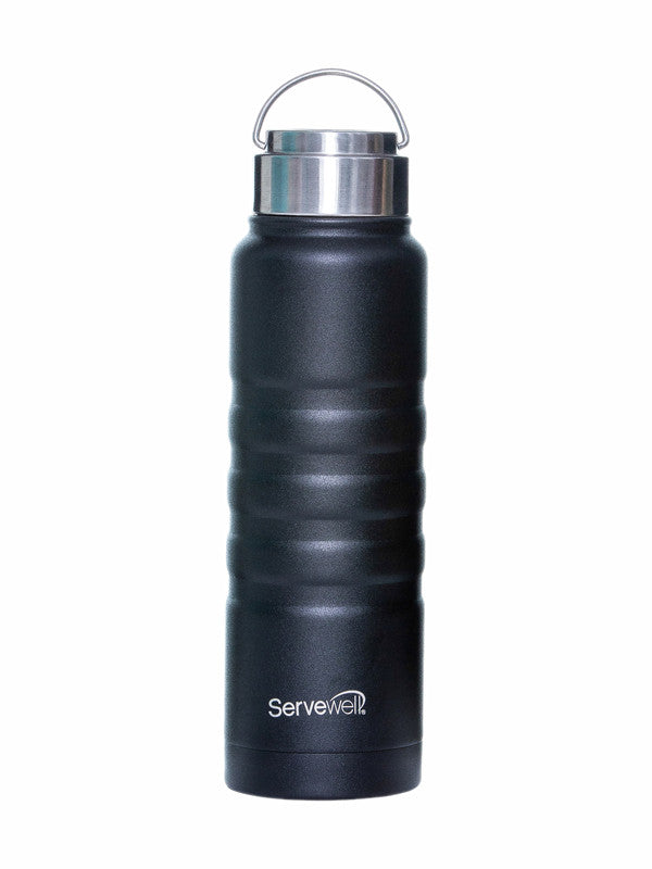 Servewell 1 pc Twister - SS Vacuum Bottle 725 ml - Jet Black