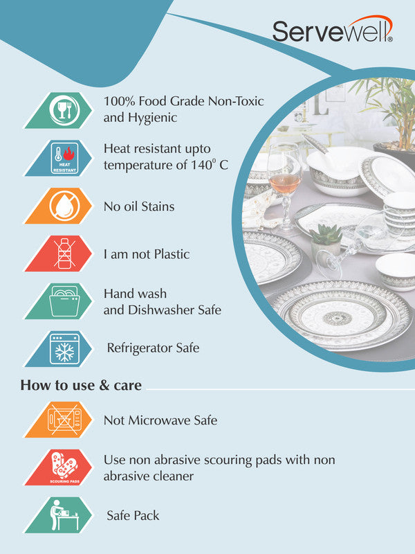 Servewell Dome Side Plate Set 6 pc  - Drizzle