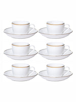 Bone China Tea/Coffee Cup Saucer Set of 12pcs