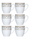 Bone China Tea/Coffee Mug Set of 6pcs with Gold Printing