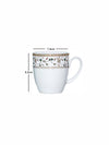 Bone China Tea/Coffee Mug Set of 6pcs with Gold Printing