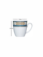 Bone China Tea/Coffee Mug Set of 6pcs with Gold Printing