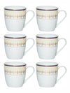 Sonaki Bone China Coffee/Tea Mugs with Gold Print (Set of 6pcs)