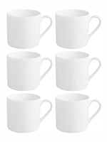 White Bone China Tea/Coffee Mug (Set of 6pcs)