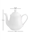 Bone China Tea Set (5pcs Set of 1pc Tea Pot with Lid, 2pcs Cup & 2pcs Saucer)