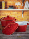 Seven Seas by Good Homes Stoneware Square Bowl with Lid (Set of 2pcs)