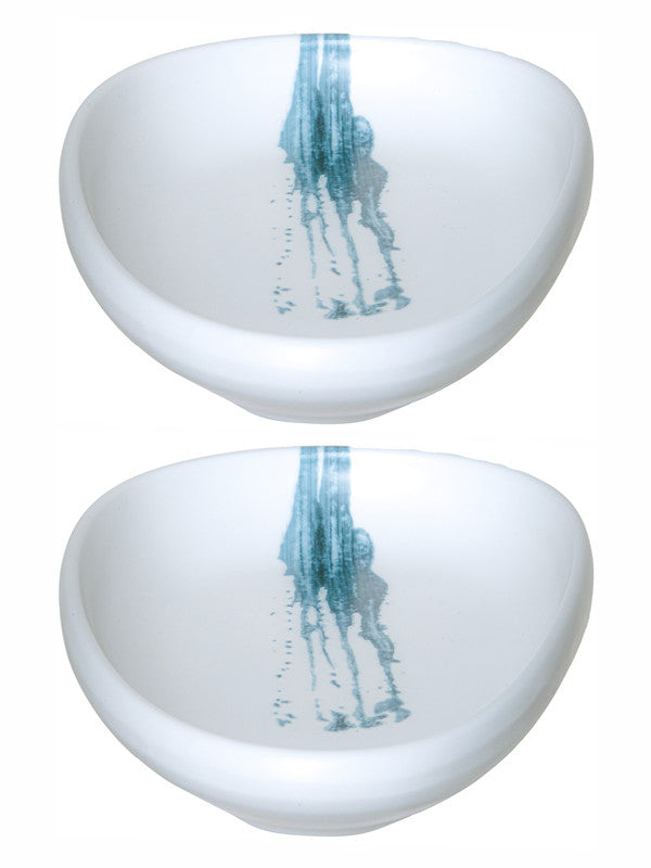 Stehlen Melamine Decorative Medium Oval Bowl (Set of 2pc)