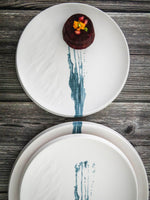 Stehlen Melamine Decorative Medium Snack Platter (Set of 2pc)