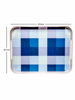 Stehlen Melamine Decorative Rectangle Serving Tray with Handle (Set of 1pc)