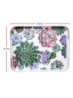 Stehlen Melamine Decorative Rectangle Serving Tray with Handle (Set of 1pc)