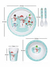 Stehlen Melamine 5pcs Kid Set (Set of 1pc each Glass, Bowl, Plate, Spoon & Fork)