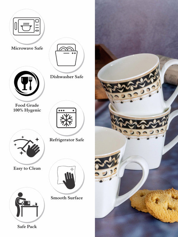 Sonaki Bone China Tea/Coffee Mug (Set of 6pcs)