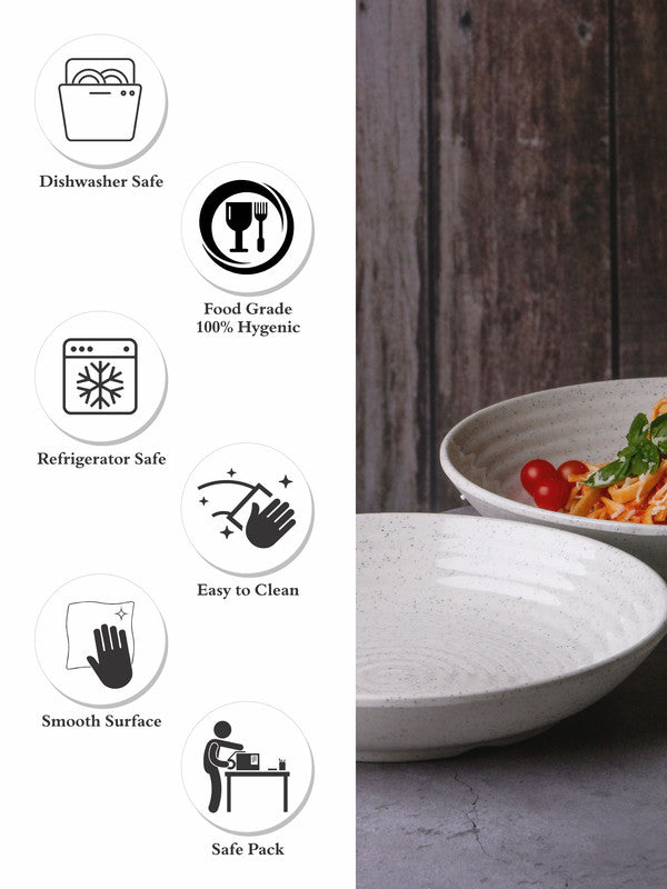 Pure Melamine Pasta Plate (Set of 2pc) – GOOD HOMES