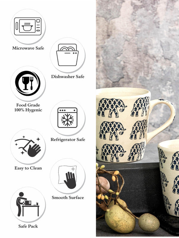 Goodhomes Stoneware Coffee Mug (Set Of 2Pcs)