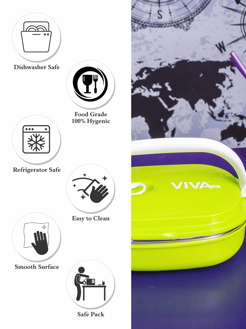 Viva H2O  Lunch Box Ss With Container & Spoon