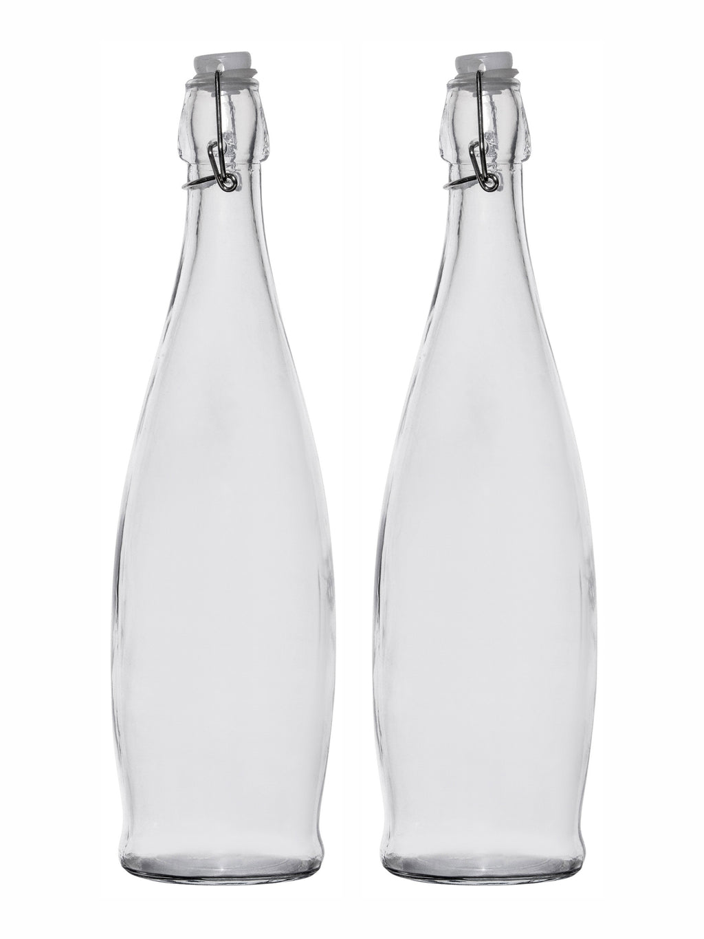 White Gold Glass Water Bottle (Set Of 2Pcs)