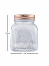 Glass Storage Jar with Copper Lid (Set of 4pcs)