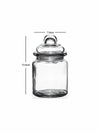 White Gold Airtight Glass Jar with Glass Lid (Set of 6pcs)