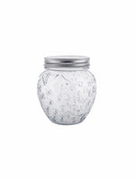 Glass Jar Set with Silver Colour Lid (Set of 12pcs)