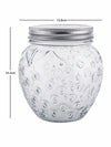 Glass Jar Set with Silver Colour Lid (Set of 3pcs)