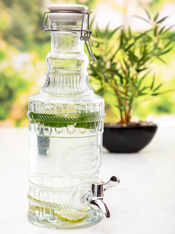Glass Dispenser for Infused Water, Juices, Mocktails WG-11105-BLU