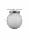 Glass Jar Set with Silver Colour Lid (Set of 6pcs)