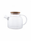 Glass Jug with Wooden Lid for Water, Juice WG-11118