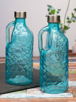 White Gold Color Glass Bottle (Set of 2pcs)