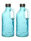 White Gold Color Glass Bottle (Set of 2pcs)