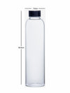 White Gold Transparent Borosilicate Glass Bottle (Set of 2pcs)