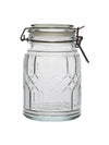 White Gold Glass Storage Jar with Lid (Set of 3pcs)