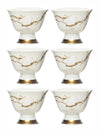 White Gold Porcelaine Ice Cream Bowl with Spoon (Set of 6pcs Cup & 6pcs Spoon)
