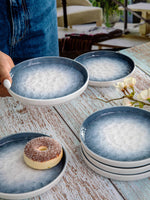 Porcelain Round Snack Plate Set of 6pcs