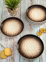 Porcelain Round Snack Plate Set of 6pcs